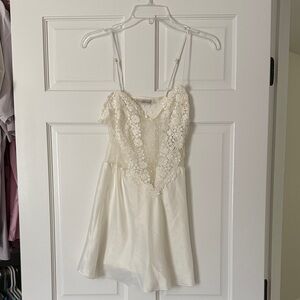 Flora Nikrooz Cream Floral Lace Overlay